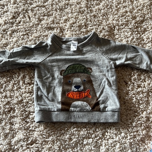 Carter's | Shirts u0026 Tops | Carters Grey Bear Sweatshirt | Poshmark